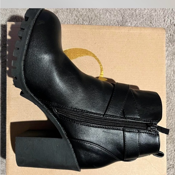 Charlotte Russe Black Ankle Boots with Buckle Detail - Picture 3 of 4